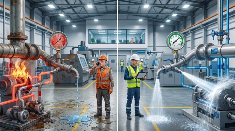 la presión de agua en los procesos industriales